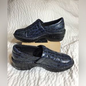 Bolo Shoes Women’s Professional Clove Heels Comfort Blue Slip On Low Top Sz 7.5